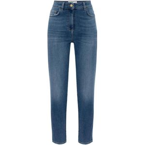 Elisabetta Franchi, Dames, Jeans, Blauw, Maat: W27 Katoen,