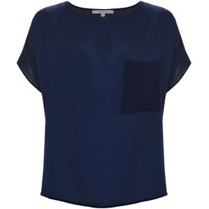 Kocca, Dames, Blouses & Shirts, Blauw, Maat: L