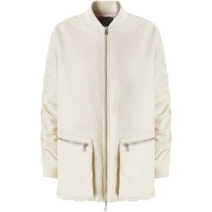 Pinko, Dames, Jassen, Wit, Maat: M Satijn,