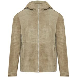 Giorgio Brato, Heren, Jassen, Groen, Maat: 3XL Suède,