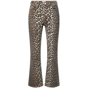 Ganni Leopard Betzy Cropped Jeans , Multicolor , Dames , Maat: W26