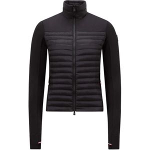 Moncler Zwarte Sweater Activewear Waterafstotend Rits , Black , Dames , Maat: M