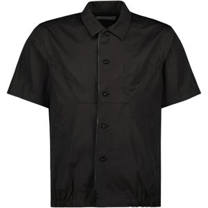 Sacai, Heren, Overhemden, Zwart, Maat: S Katoen,