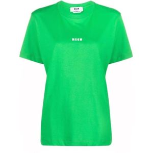 Msgm, Dames, Tops, Groen, Maat: M Katoen,