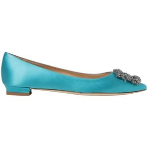 Manolo Blahnik, Dames, Schoenen, Blauw, Maat: 37 1/2 EU