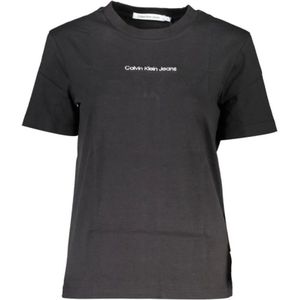 Calvin Klein, Dames, Tops, Zwart, Maat: 2XS Katoen,