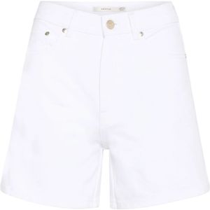 Gestuz, Dames, Korte broeken, Wit, Maat: W30 Denim,