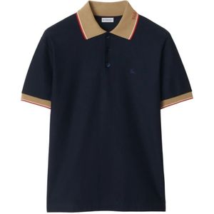 Burberry, Heren, Tops, Blauw, Maat: S