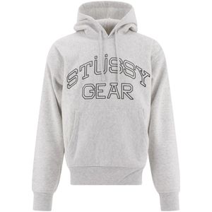 Stüssy, Heren, Sweatshirts & Hoodies, Grijs, Maat: S Katoen,