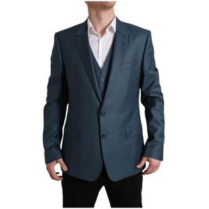 Dolce & Gabbana, Heren, Jassen, Groen, Maat: 3XL Wol,