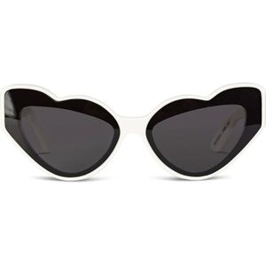 Fiorucci - Hartvormige Zonnebril - Wit - Acetaatmix