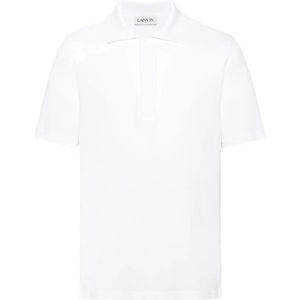 Lanvin, Heren, Tops, Wit, Maat: M Katoen,