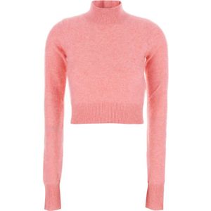 Sportmax, Dames, Truien, Roze, Maat: M Kasjmier,