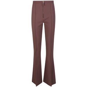 Elisabetta Franchi, Dames, Broeken, Bruin, Maat: L