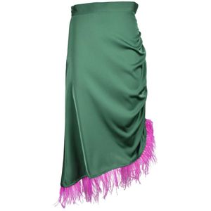 Weili Zheng, Dames, Rokken, Groen, Maat: XS Viscose,
