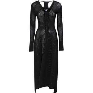 Andrea Adamo, Dames, Truien, Zwart, Maat: M Viscose,