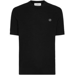 Philipp Plein, Heren, Tops, Zwart, Maat: M