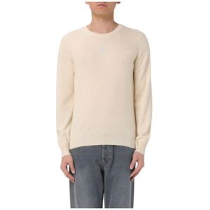 Brunello Cucinelli, Heren, Truien, Beige, Maat: XL Kasjmier,