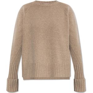 Tory Burch, Dames, Truien, Beige, Maat: M Wol,