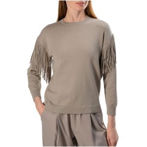 Marella, Dames, Truien, Grijs, Maat: M Viscose,