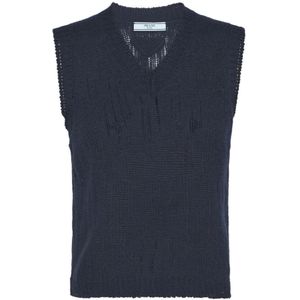 Prada, Dames, Truien, Blauw, Maat: XS