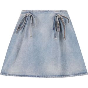Msgm, Dames, Rokken, Blauw, Maat: 2XS Denim,