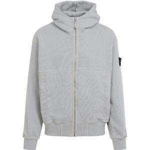 Stone Island, Heren, Sweatshirts & Hoodies, Grijs, Maat: S Katoen,