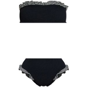 Hunza G, Dames, Badkleding, Zwart, Maat: ONE Size Tweed,