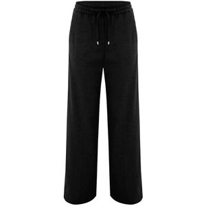 Kocca, Dames, Broeken, Zwart, Maat: M Leer,