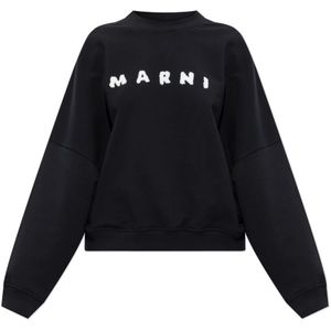 Marni - Sweatshirt - Zwart - Oversized Fit - Katoen