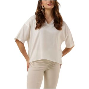 Drykorn, Dames, Tops, Wit, Maat: S Katoen,