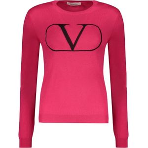 Valentino Garavani, Dames, Truien, Roze, Maat: S Wol,