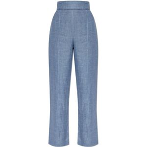 Posse, Dames, Broeken, Blauw, Maat: XS Katoen,