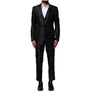 Dolce & Gabbana, Heren, Pakken, Blauw, Maat: S Zijde,