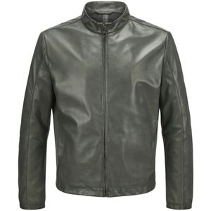 Milestone, Heren, Jassen, Groen, Maat: S Leer,