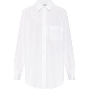 Maison Margiela, Dames, Blouses & Shirts, Wit, Maat: XS Katoen,
