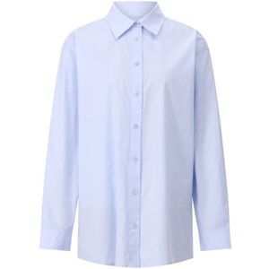 TotêMe, Dames, Blouses & Shirts, Blauw, Maat: XS Katoen,