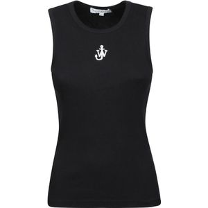 JW Anderson, Dames, Tops, Zwart, Maat: S Katoen,