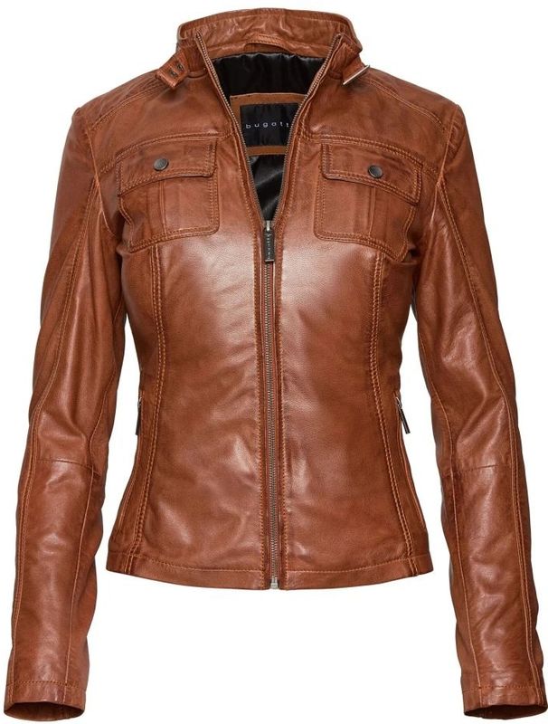 Bugatti, Dames, Jassen, Bruin, Maat: S Leer,