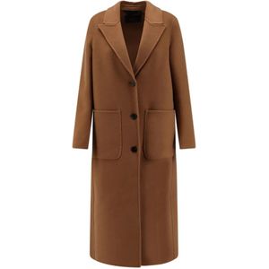 Paltò, Dames, Mantels, Bruin, Maat: XS Wol,