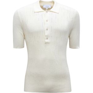 Lardini, Heren, Tops, Wit, Maat: M Katoen,