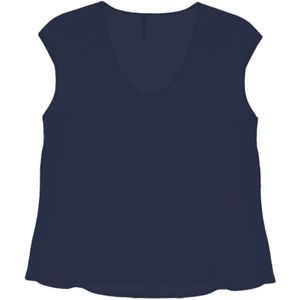 Imperial, Dames, Tops, Blauw, Maat: XL Poliester,