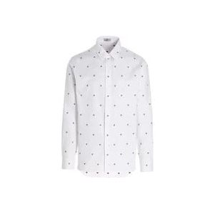Dior Witte Katoenen Overhemd met Lange Mouwen , White , Heren , Maat: M
