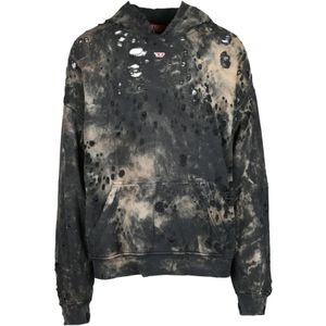 Diesel, Heren, Sweatshirts & Hoodies, Bruin, Maat: S Katoen,