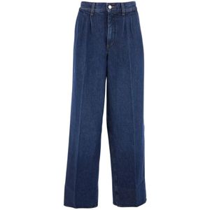Frame, Dames, Jeans, Blauw, Maat: W24 Katoen,