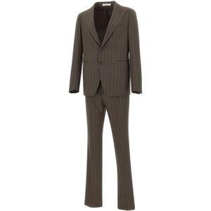 Tagliatore, Heren, Pakken, Bruin, Maat: XS Wol,