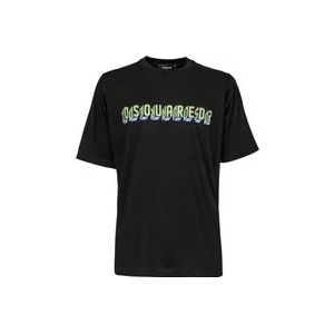 Dsquared2 Klassiek Logo Heren T-Shirt , Black , Heren , Maat: XL