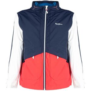 Pepe Jeans - Eenvoudige Stijl Jas - Wit - Heren - Met Capuchon en Meerdere Zakken