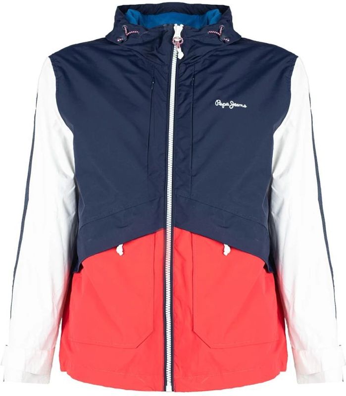 Pepe Jeans - Eenvoudige Stijl Jas - Wit - Heren - Met Capuchon en Meerdere Zakken