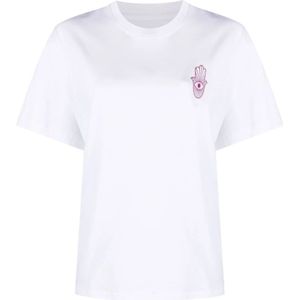 Stand Studio, Dames, Tops, Wit, Maat: M Katoen,